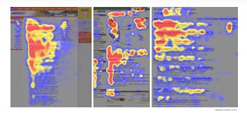 usuarios no leen, sino que escanean la página(foto) el patrón de lectura que genera el test de usuario tiene forma de “F”. usuarios no leen, sino que escanean la página