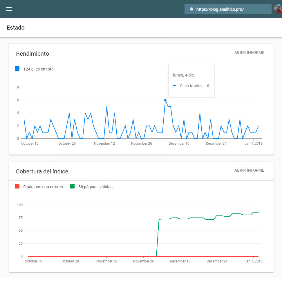 Nuevo panel Search Console beta SEO