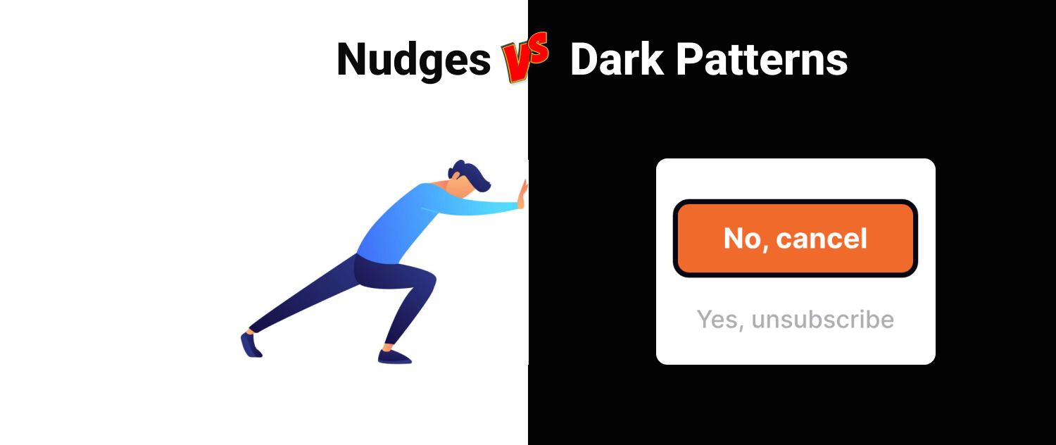 Nudges vs Dark Patterns en UX: Influencia sutil versus manipulación